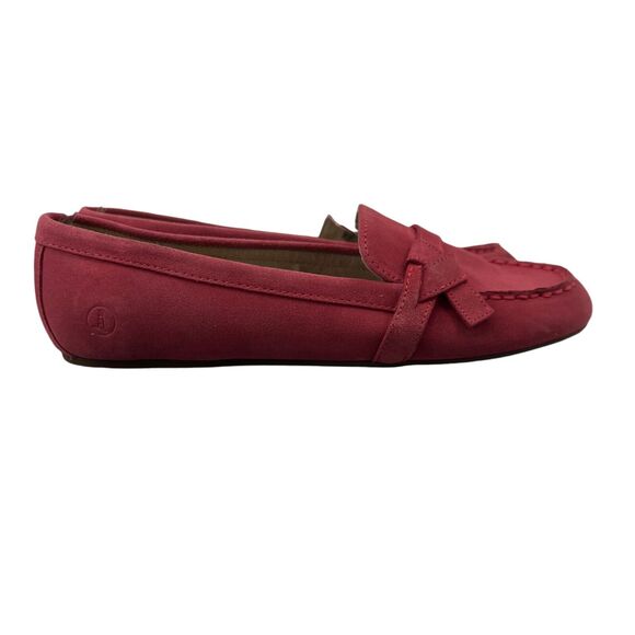 Lands End Womens 10 Loafers Shoes Watermelon Suede Moccasins Slip On Flat 531623 - Picture 1 of 11